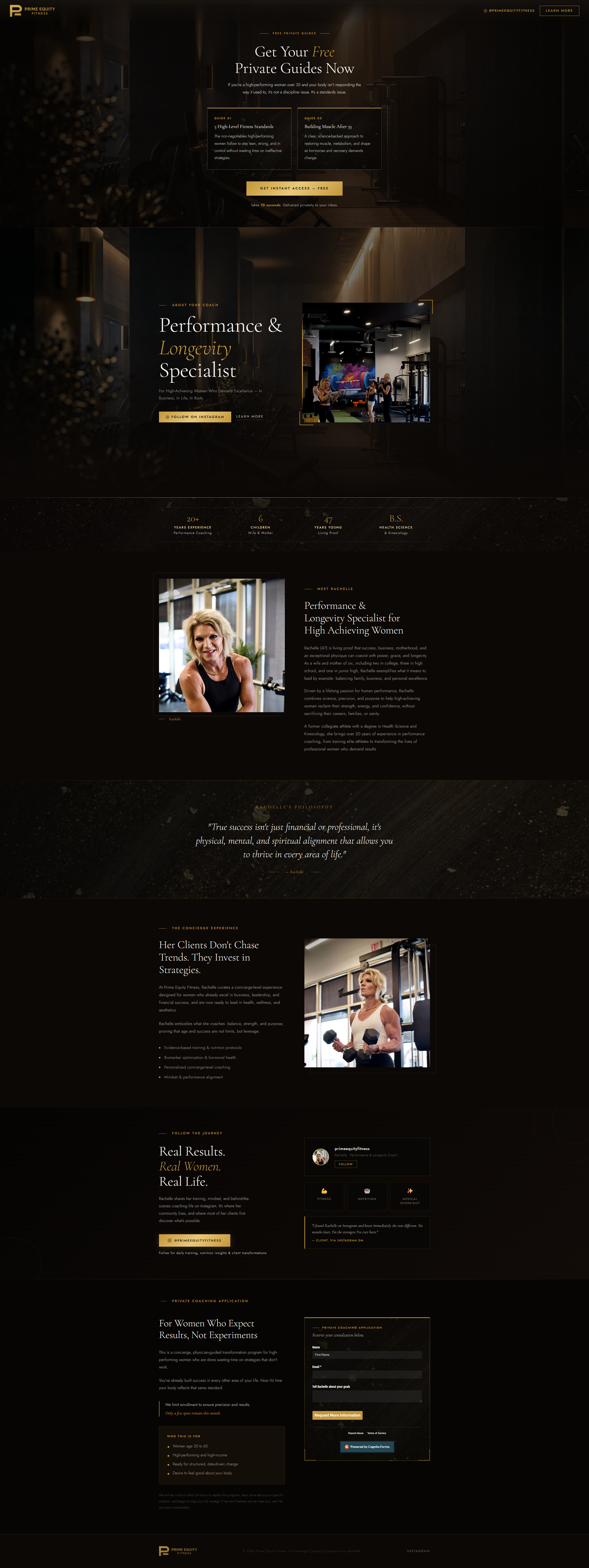 Prime Equity Fitness website designed by San Antonio Web Services
